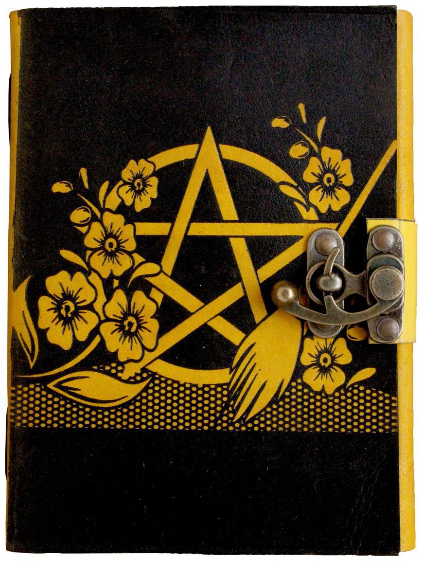 

Anshika International Pure Genuine Real Vintage Hunter Leather Handmade paper Notebook Diary With attractive Metal Lock and Engraved Flower Diary