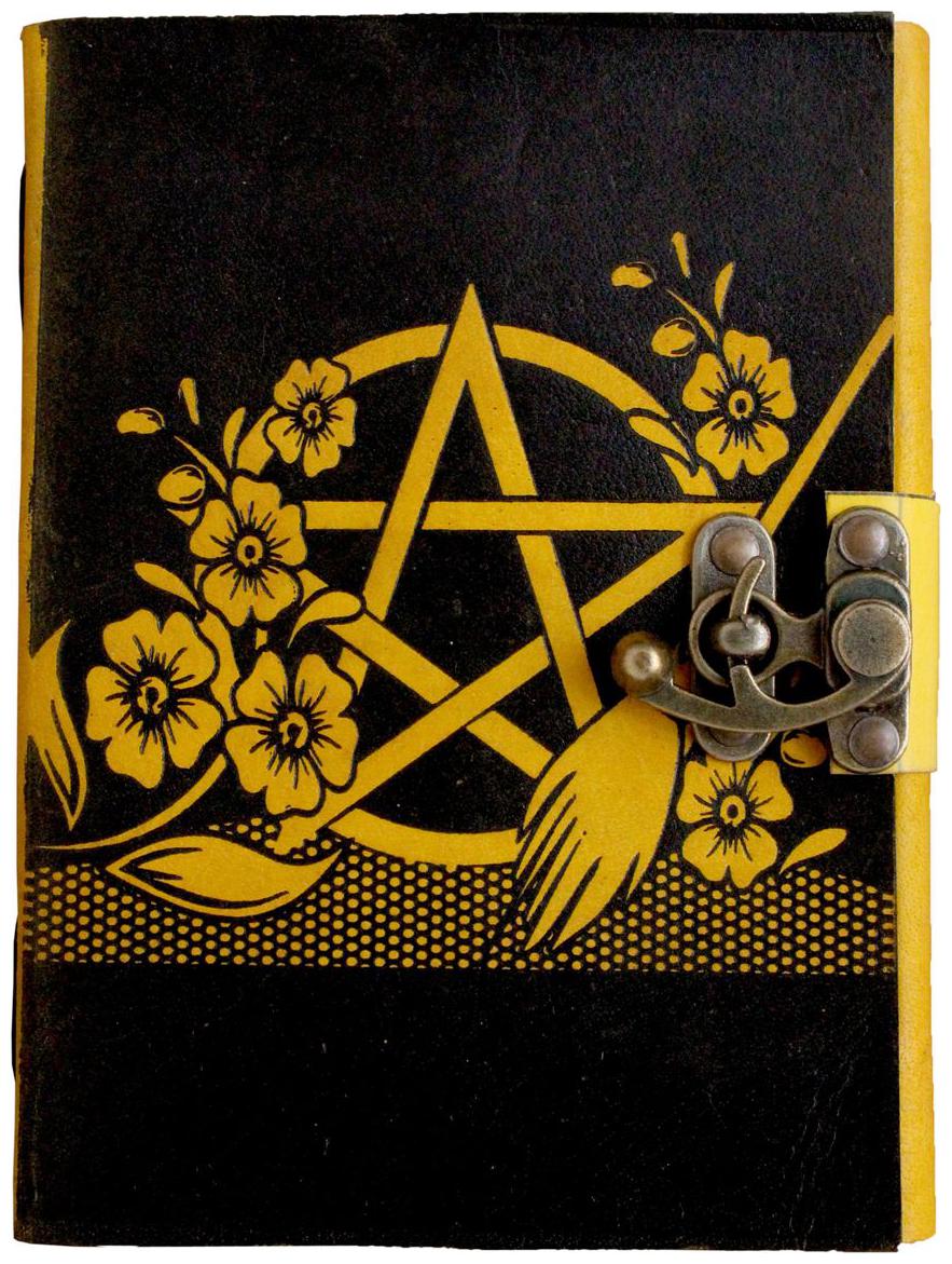 

Anshika International Pure Genuine Real Vintage Hunter Leather Handmade paper Notebook Diary With attractive Metal Lock and Engraved Flower Diary