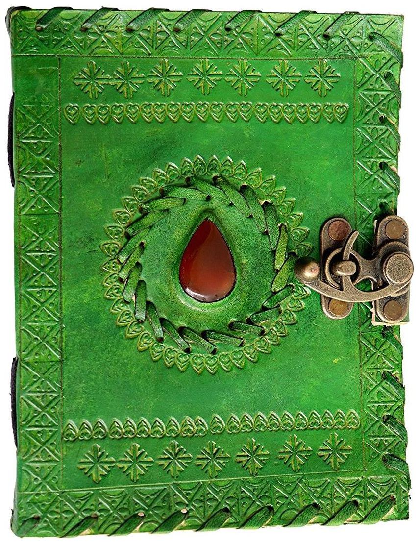 

Anshika International Leather Handmade Paper Notebook Dairy With Lock For Office Home