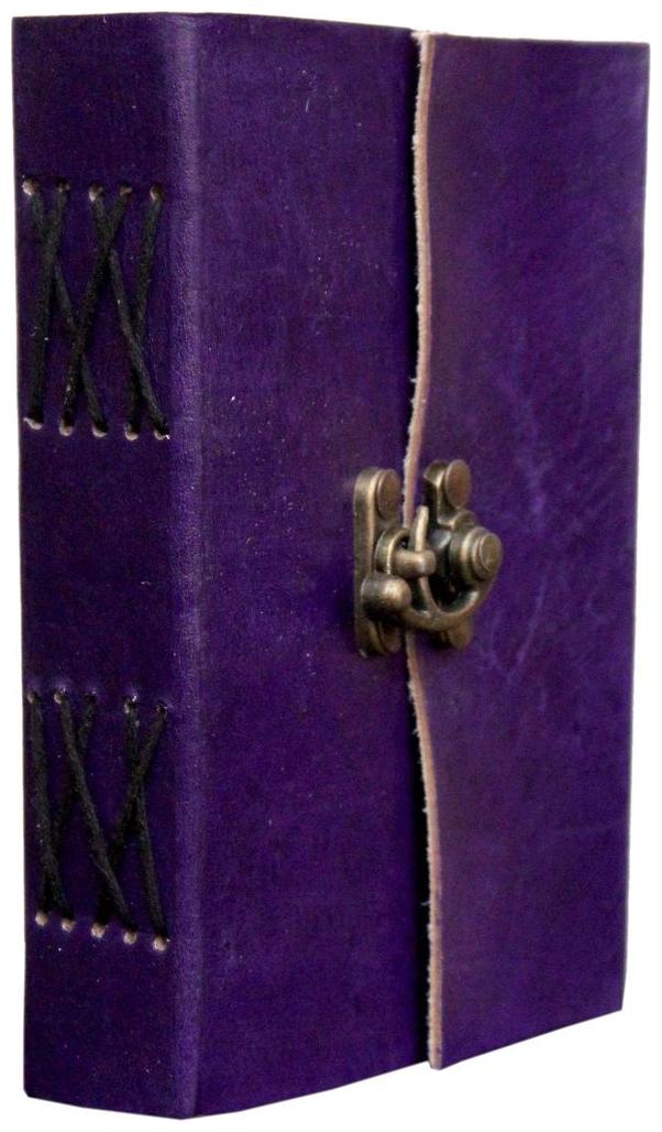 

Anshika International Pure Leather Purple C-Lock Handmade Diary