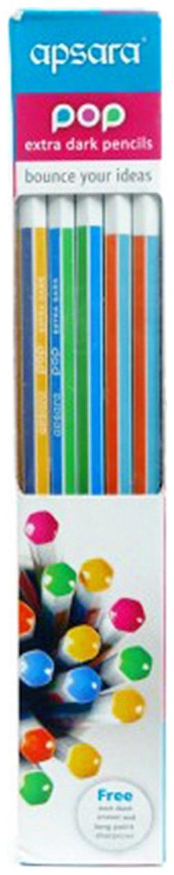 

Apsara Pop Pencils Extra Dark (Pack Of 10)