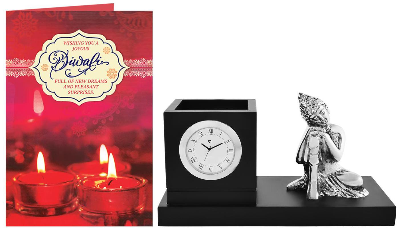 

Archies Buddha desk accessory and Greeting card combo of 2