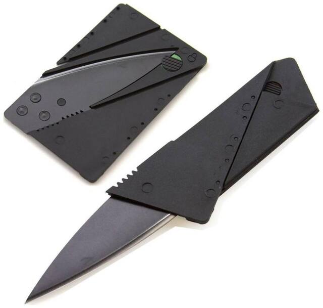 Aryshaa Outdoor Multi Function Mini Emergency Survival Credit Card Knife Camping Tool (pack of 1)