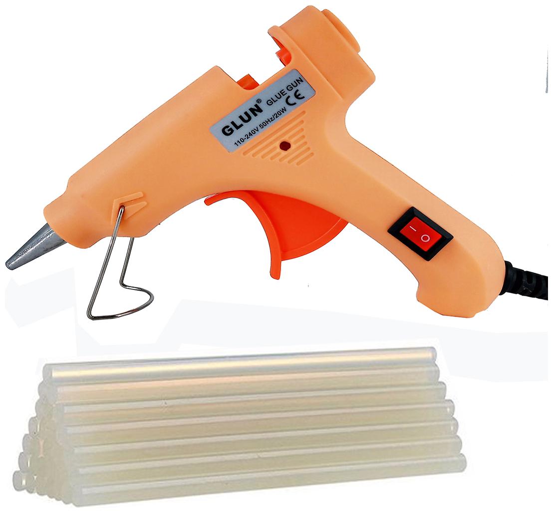 

Bandook 20W With 10 transperent Glue Sticks Hot Melt Glue Gun Dodger Peach Color With Power Indicator