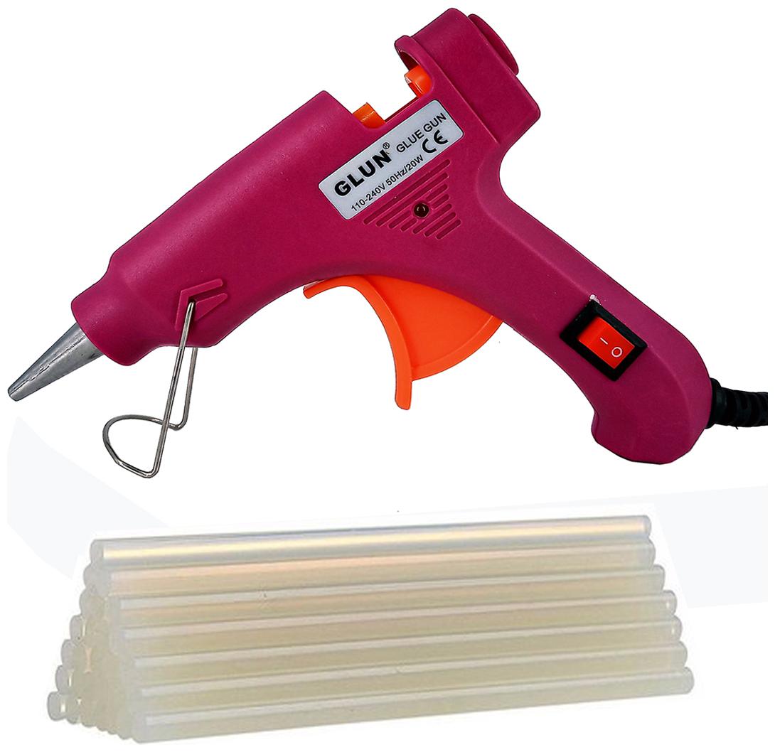 

Bandook 20W With 10 transperent Glue Sticks Hot Melt Glue Gun Dodger Red Color With Power Indicator