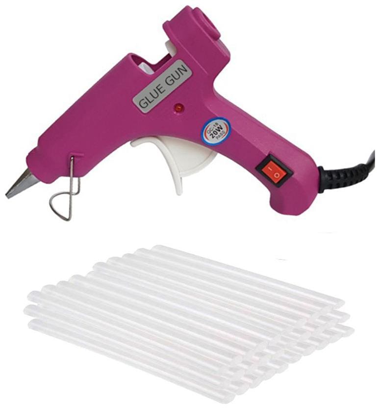 

Bandook Glue Gun 20W with 30 Hot melt glue gun on off button and indicator