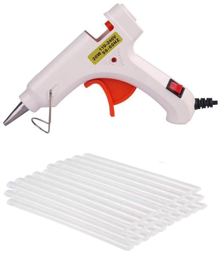 

Bandook Glue Gun 20W with 30 Hot melt glue gun on off button and indicator