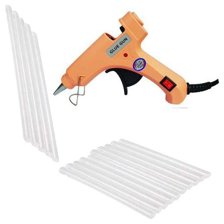 Bandook Glue Gun 20W with 15 Hot melt glue gun on/off button and indicator