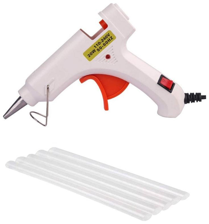 

Bandook Glue Gun 20W with 5 Hot melt glue gun on off button and indicator