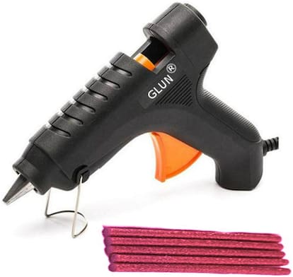 BANDOOK Glue Gun 40W with 5 Pink Glitter Stick(Leak Proof)