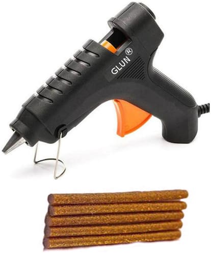 BANDOOK Glue Gun 40W with 5 Golden Glitter Stick(Leak Proof)