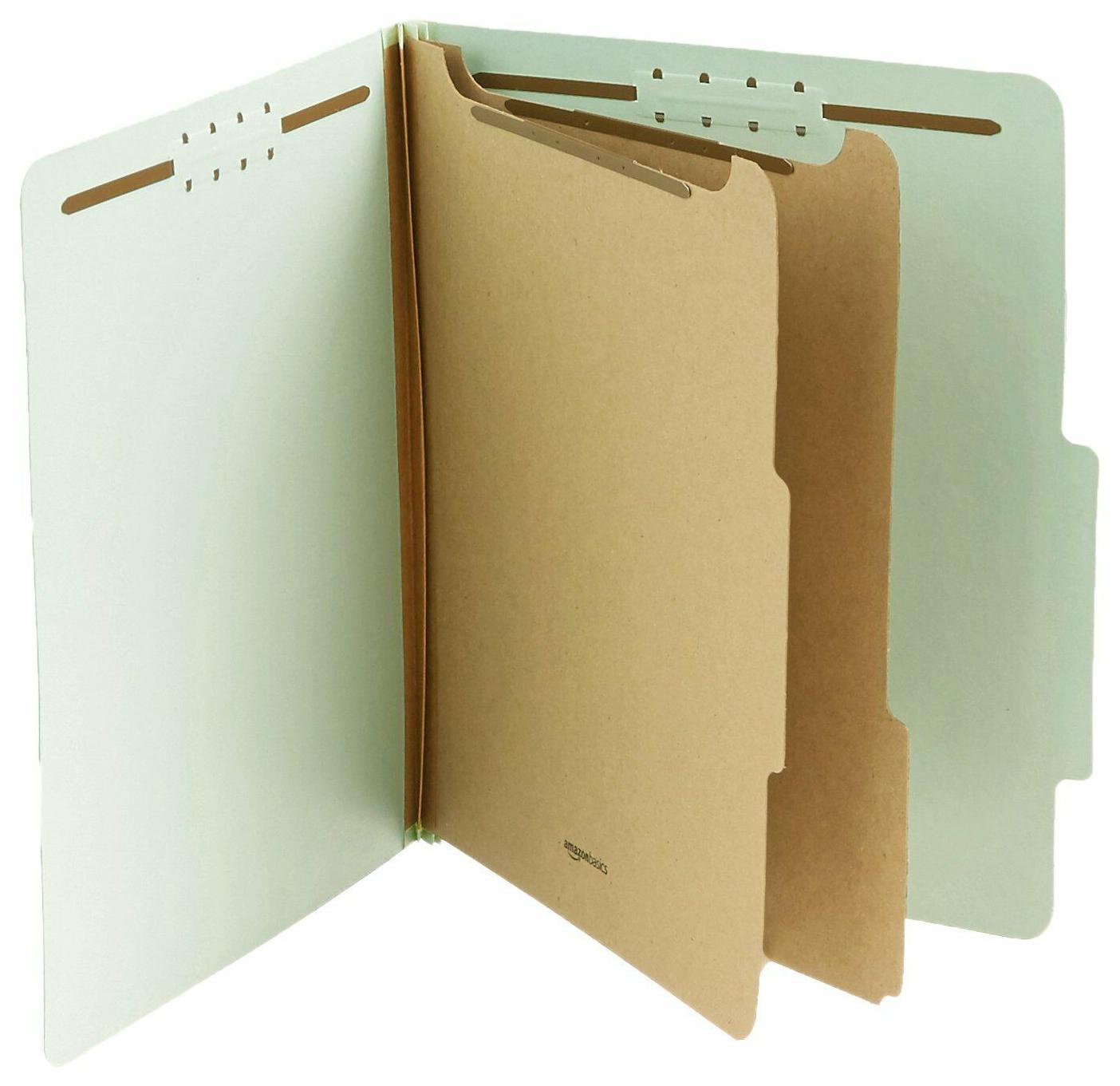 

Basics Pressboard Classification File Folder With Fasteners 2 Dividers 2 Inch