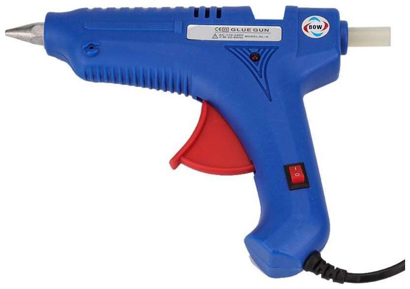 

BOND BLUE 80W 80 WATT LEAK PROOF PROFESSIONAL HOT MELT GLUE GUN (ON OFF SWITCH AND INDICATOR)