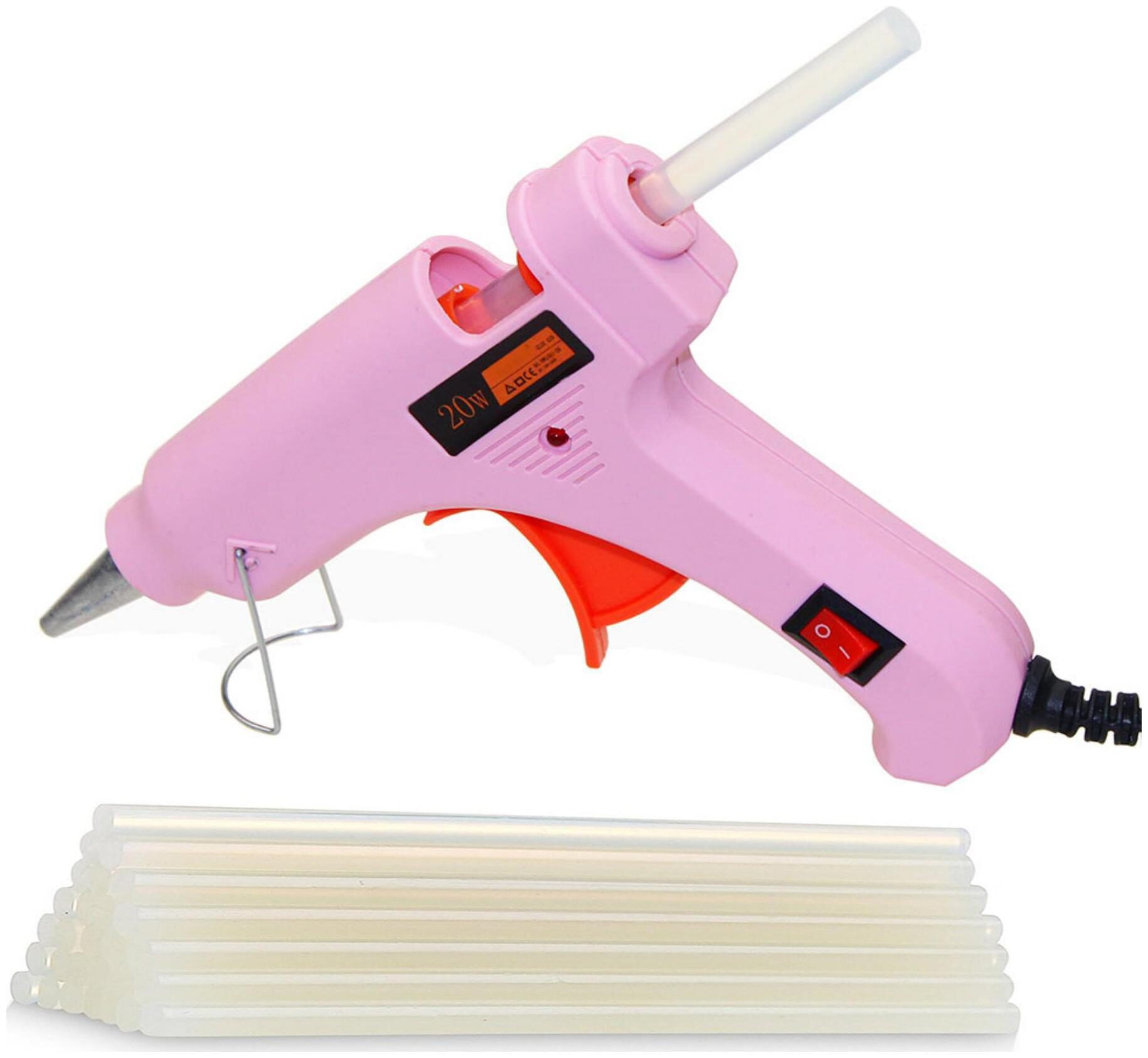 

BOND GLUN PINK MINI 20W 20 WATT 7 MM (ON OFF SWITCH INDICATOR) HOT MELT GLUE GUN WITH 20 GLUE STICKS