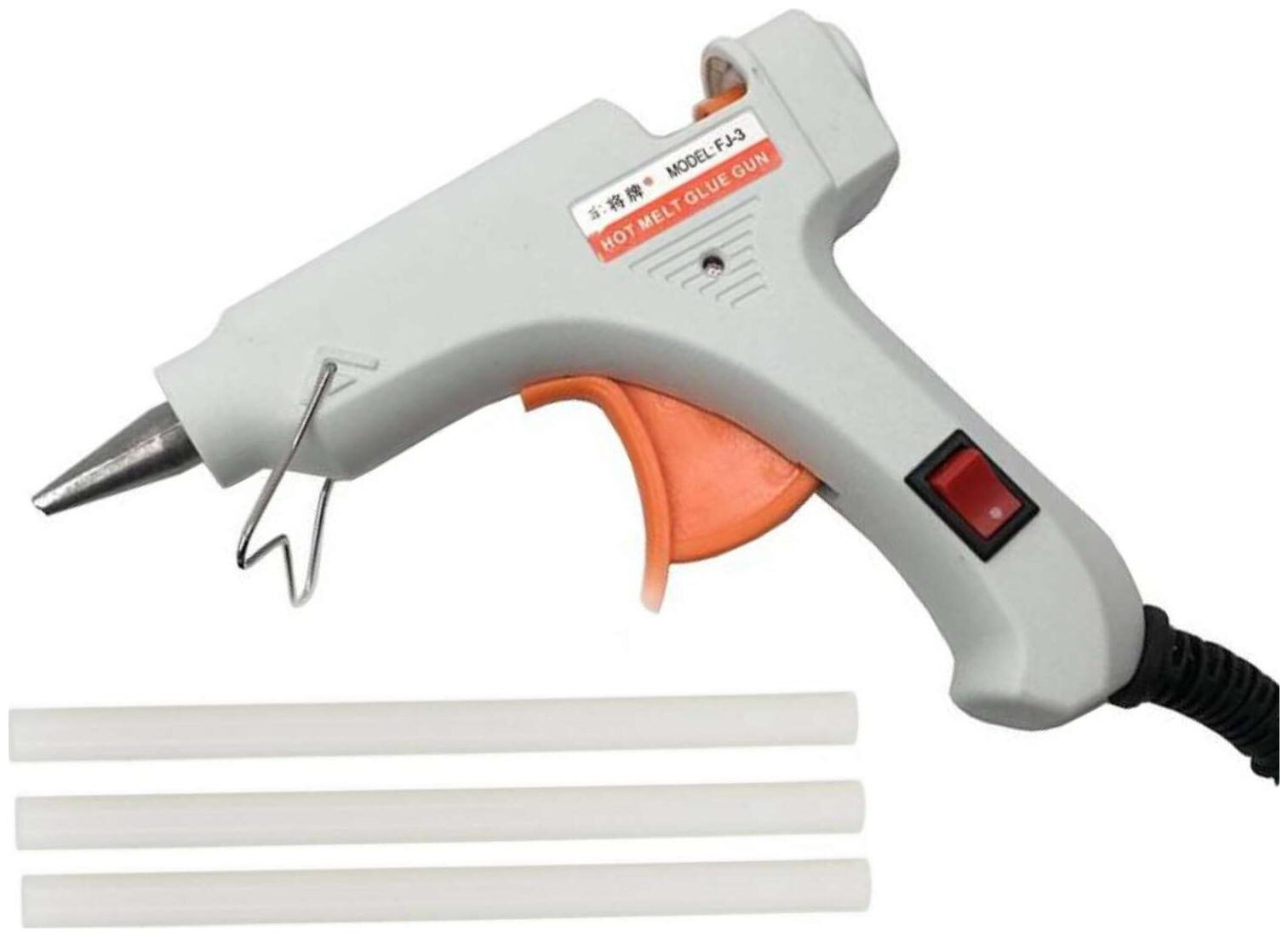 

BOND GLUN WHITE MINI 20W 20 WATT 7 MM (ON OFF SWITCH INDICATOR) HOT MELT GLUE GUN WITH 3 GLUE STICKS