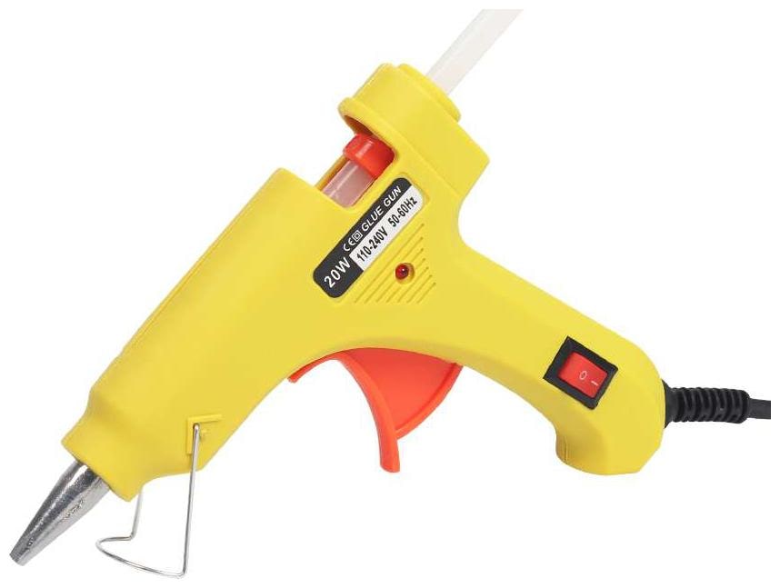 

BOND GLUN YELLOW MINI 20W 20 WATT 7 MM (ON OFF SWITCH INDICATOR) HOT MELT GLUE GUN