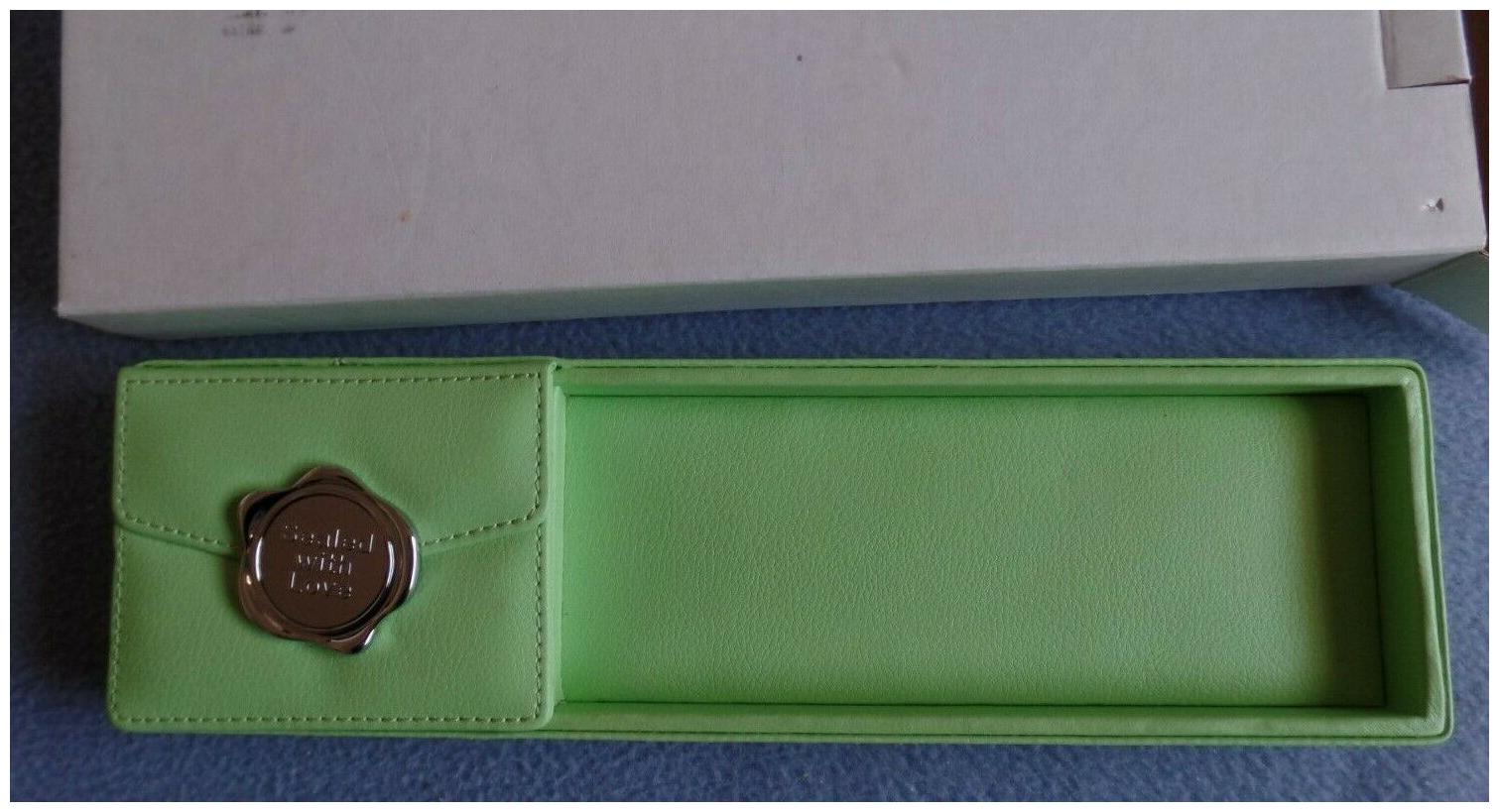

Carlton Cards Leather Pen Pencil Tray Desk Organizer Green 11 X 3 6-33-240C