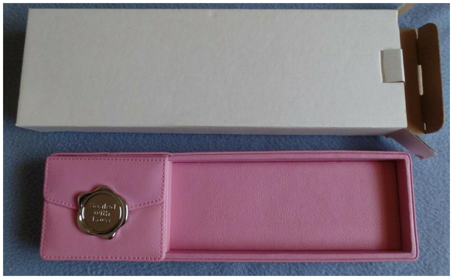 

Carlton Cards Leather Pen Pencil Tray Desk Organizer Pink 11 X 3 6-33-240A