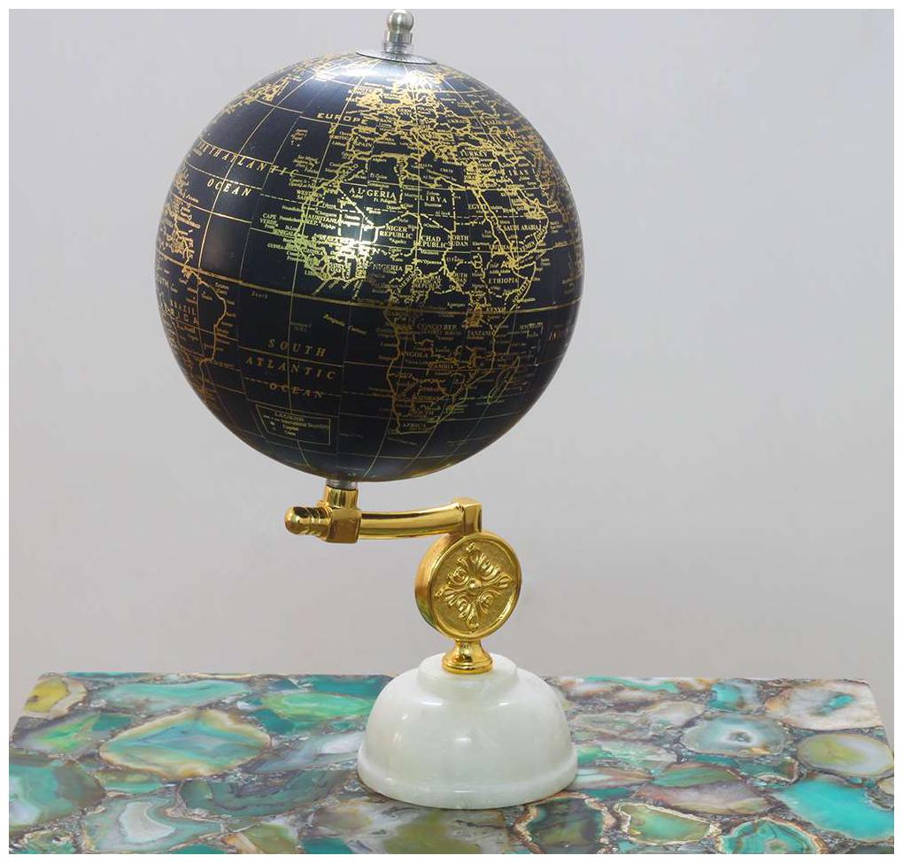 

Casa Decor Discovering Possessions Globe World Globe for Office Desk Home D cor Antique World Globe with Enduring Arc - Gift Item