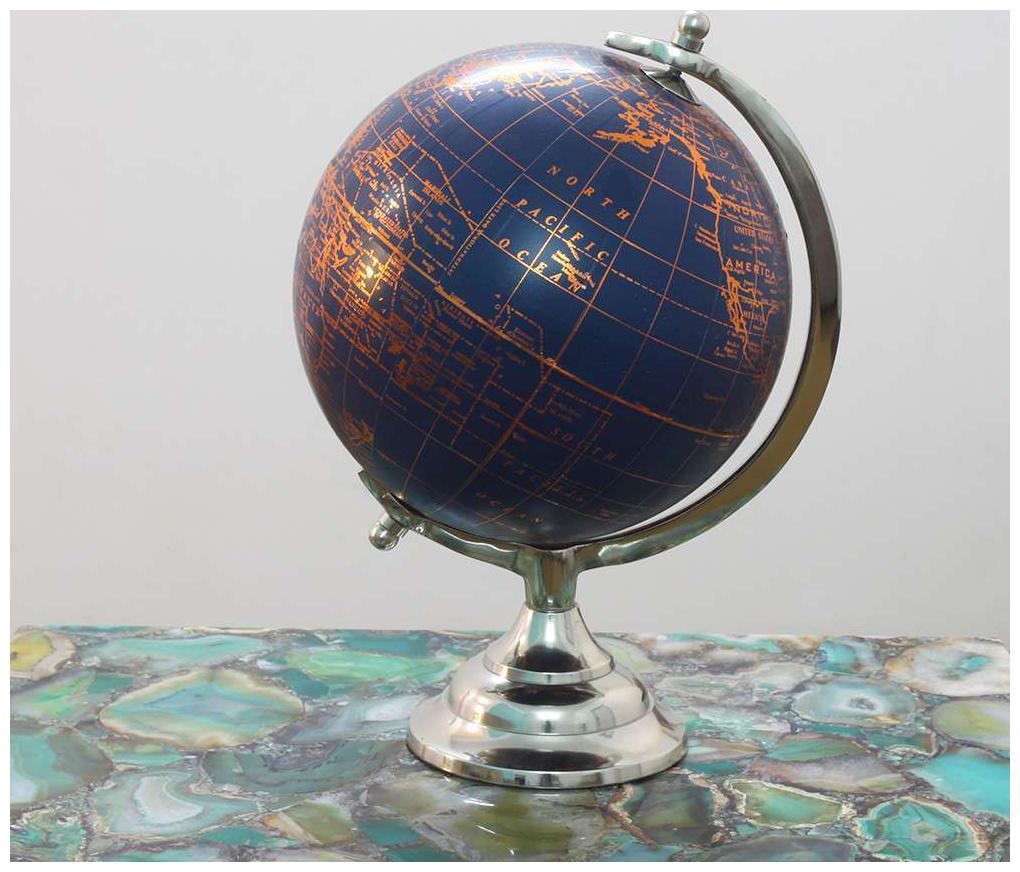 

Casa Decor Spinning Spot Globe World Globe for Office Desk Home D cor Antique World Globe with Enduring Arc - Gift Item