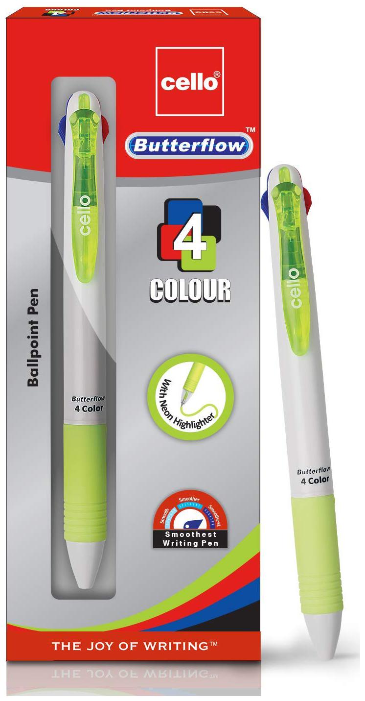 Ballpoint Pens Cello Colour Pens Cello Butterflow Colour Ball Pen