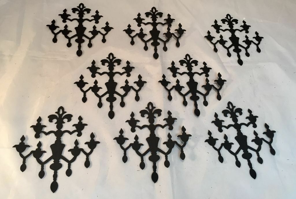 

Chandelier Die Cuts - Eight Pieces - Sizzix 656550 - Black Cardstock