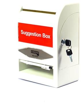 Office Supplies Machines Presentation Online Chrome 9125 Suggestion Box Pack Of 1