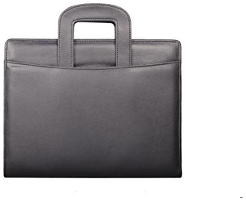 

Coi Black Leatherite Briefcase Conference Folder Document Folder With Calculator Pen And Writing Pad