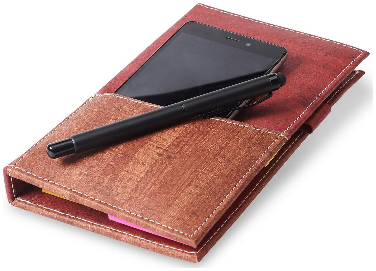

COI Memo Neon Note pad Memo Note Book with Mobile Holder Pocket Sticky Notes Clip Holder in Diary Style with Free iPhone Stylus Pen