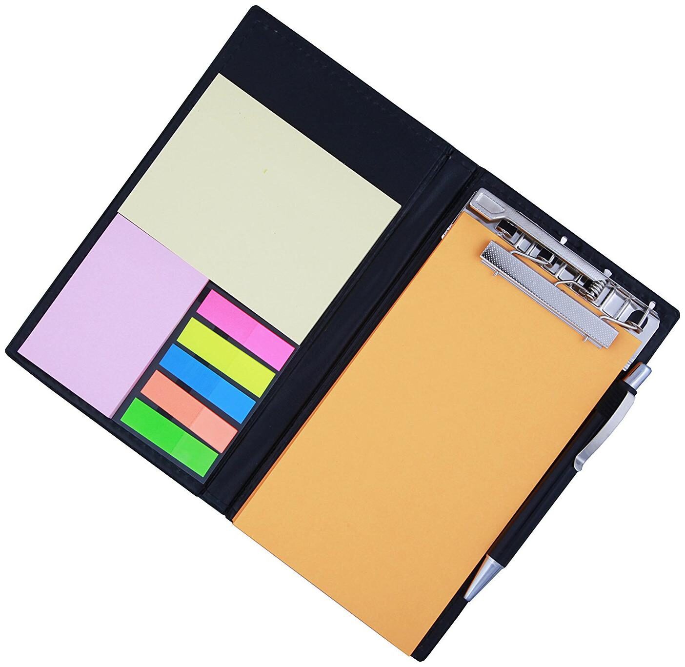 

COI Memo Neon Orange Note Pad Memo Note Book With Sticky Notes Clip Holder In Diary Style With Pen