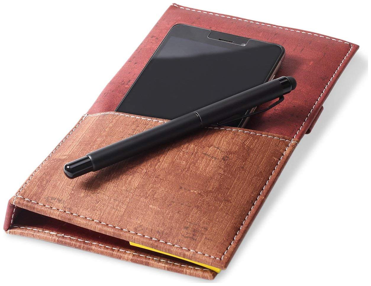 

COI Memo Neon Note pad Memo Note Book with Mobile Holder Pocket Sticky Notes Clip Holder in Diary Style with Free iPhone Stylus Pen