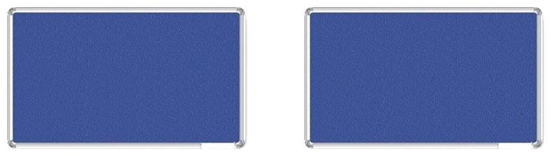 

Crete Blue Notice Board Presentation Pin UP Bulletin Board - 60 x 45 cms Set of 2