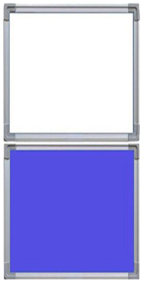 

Crete Blue White 1 x 1 ft Bulletin Board Notice Board Pin Board White Board Set of 2