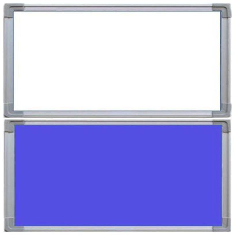 

Crete Blue White 2 x 1 ft Bulletin Board Notice Board Pin Board White Board Set of 2