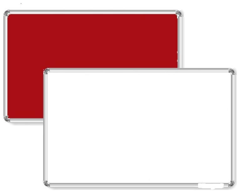 

Crete Red Notice Board Pin Board and White Board (1 5 x 2 ft) Economical Pack Heavy Duty Boards-Pack of 2