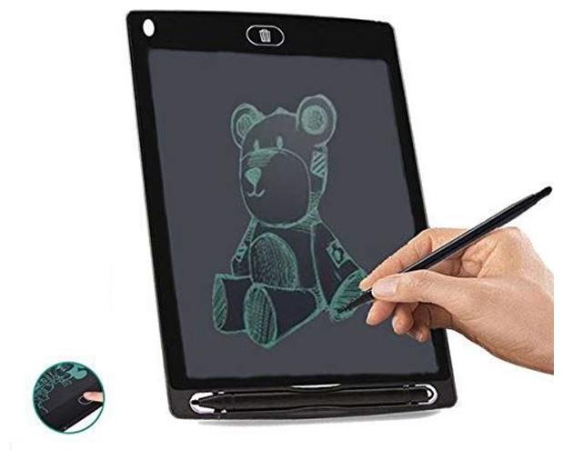 

Crystal Digital E-Writer LCD Writing Pad Paperless Memo Digital Tablet Notepad Stylus Drawing for Erase Button Pen to Write (Black)