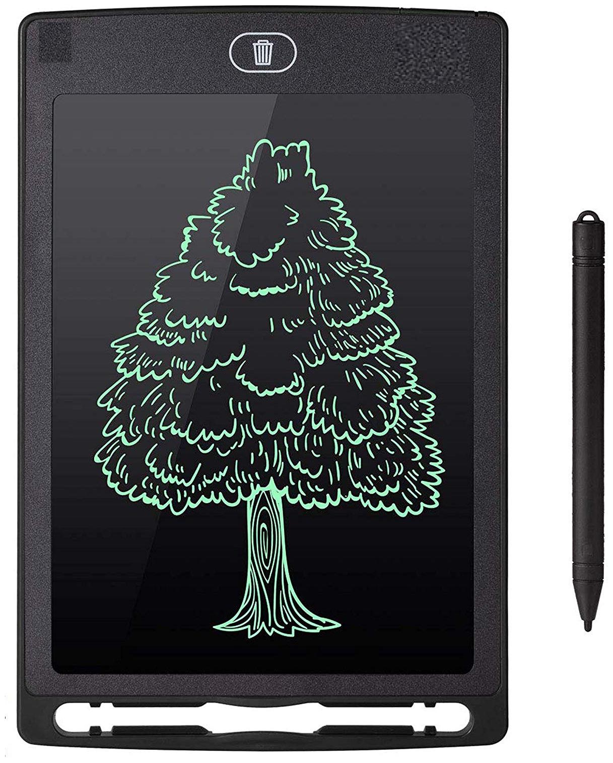

Crystal Digital Portable 8 5 Re-Writable Red LCD E-Pad Paperless E-Writer with Stylus (Black)
