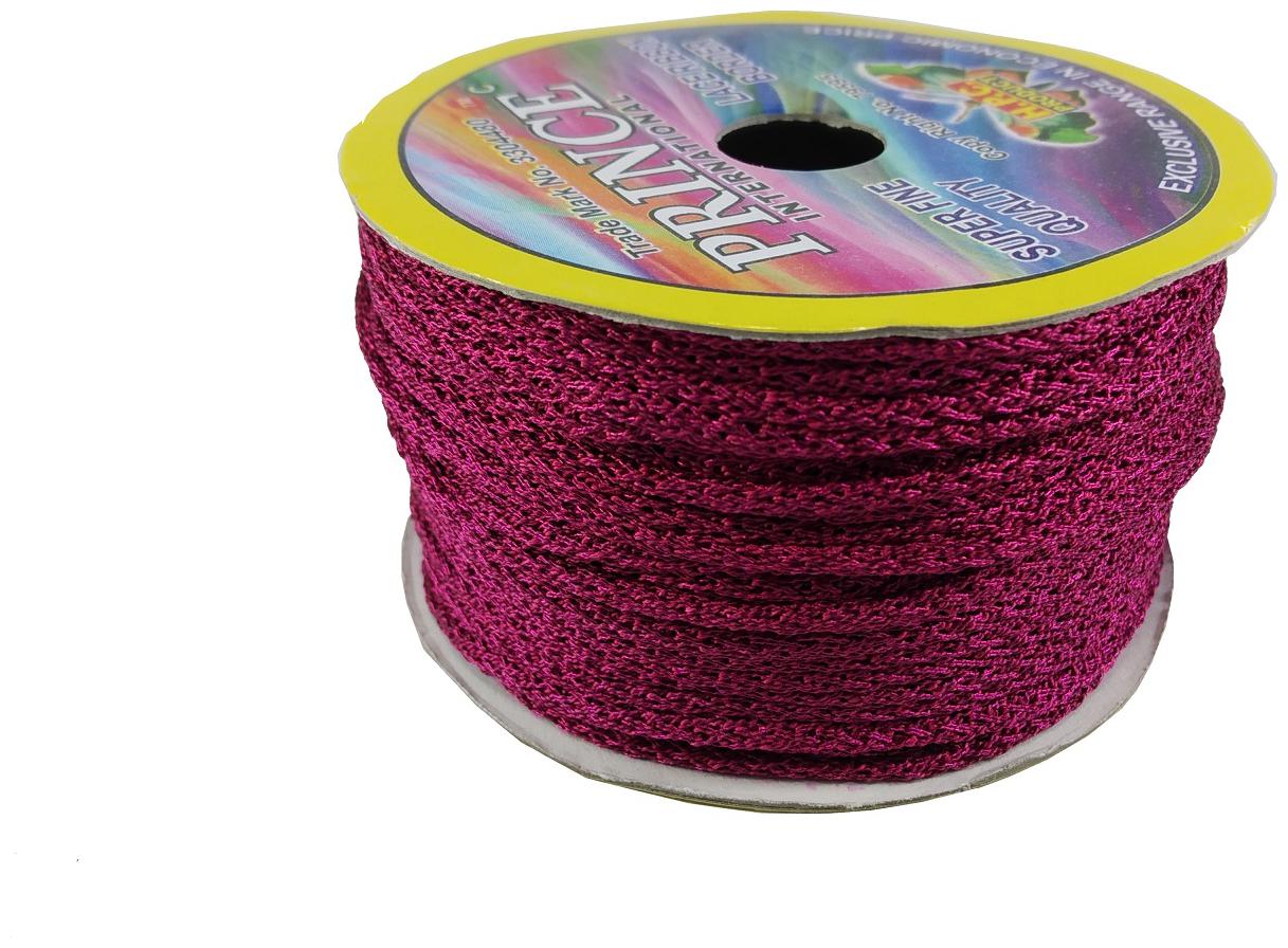 

De-Ultimate (Pink) Color 18 Mtr Resham Zari Twisted Thread Dori Lace For Handicrafts Craft Diy Projects