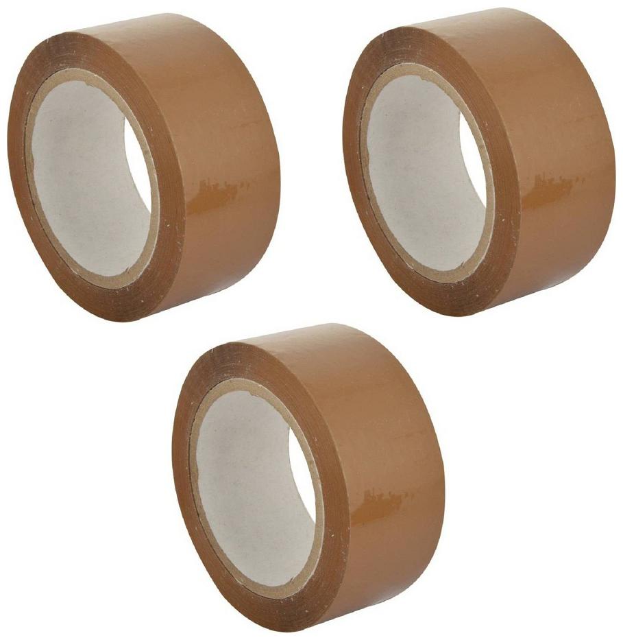 

De-Ultimate Pack Of 3 pc (2inch x 200m )Handheld Single Sided Self Adhesive Brown Packaging Cello Tape (Brown)