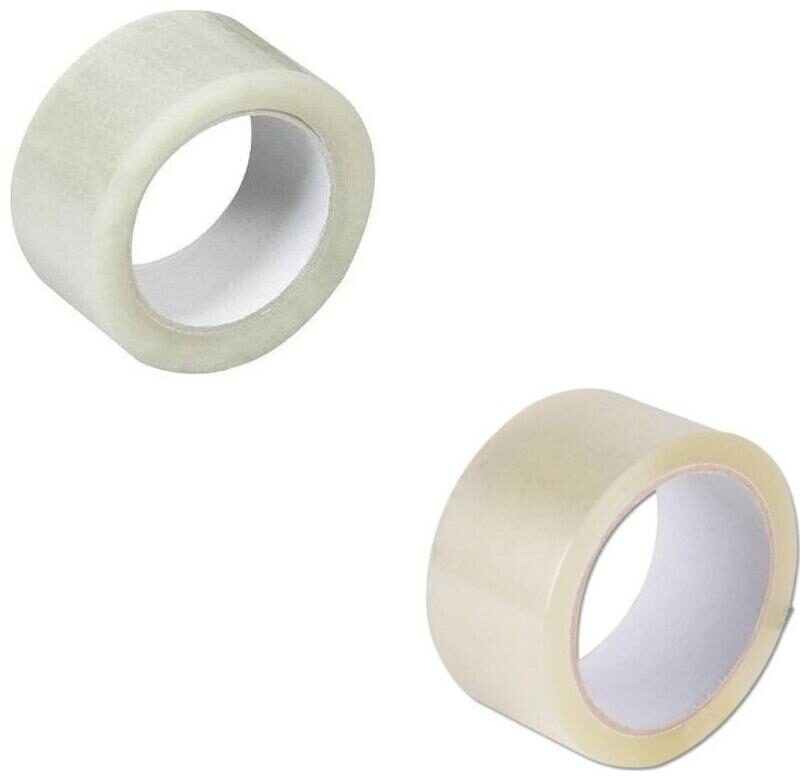 

De-Ultimate Set Of 1 pc (2inch x 200m ) And 1 pc (3inch x 200m )Handheld Single Sided Self Adhesive Transparent Packaging Cello Tape BOPP Tape (Transparent)