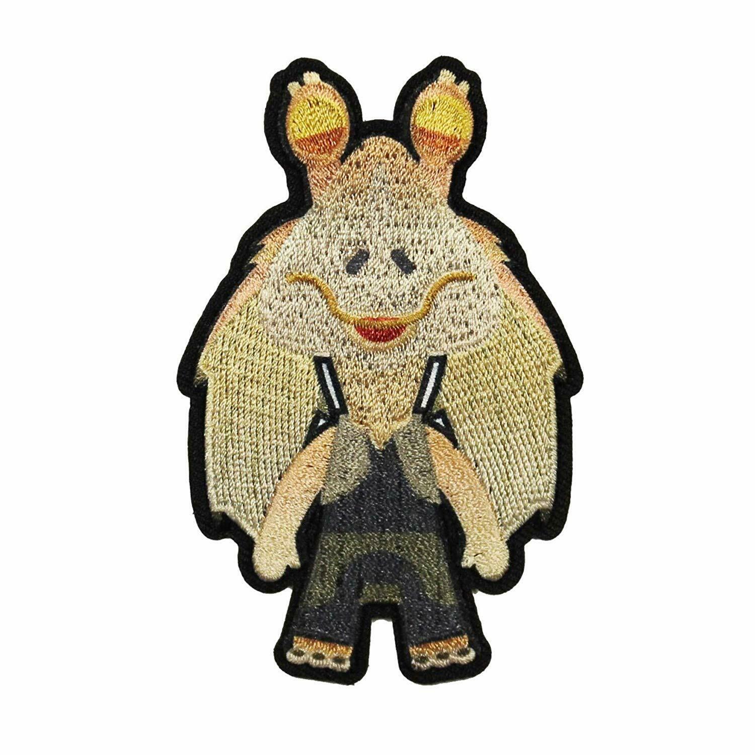 

Disney Star Wars Patch The Phantom Menace Jar Jar Binks Emoji Logo Iron On Patch
