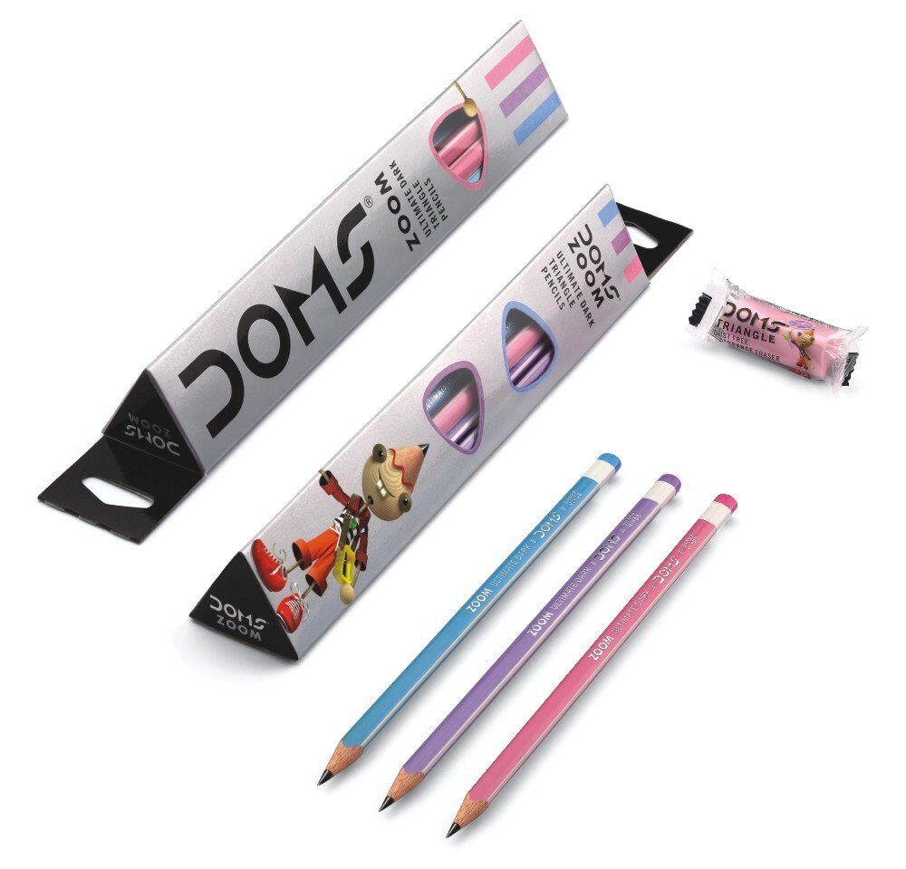 Doms Zoom Triangle Pencils (Pack Of 40)