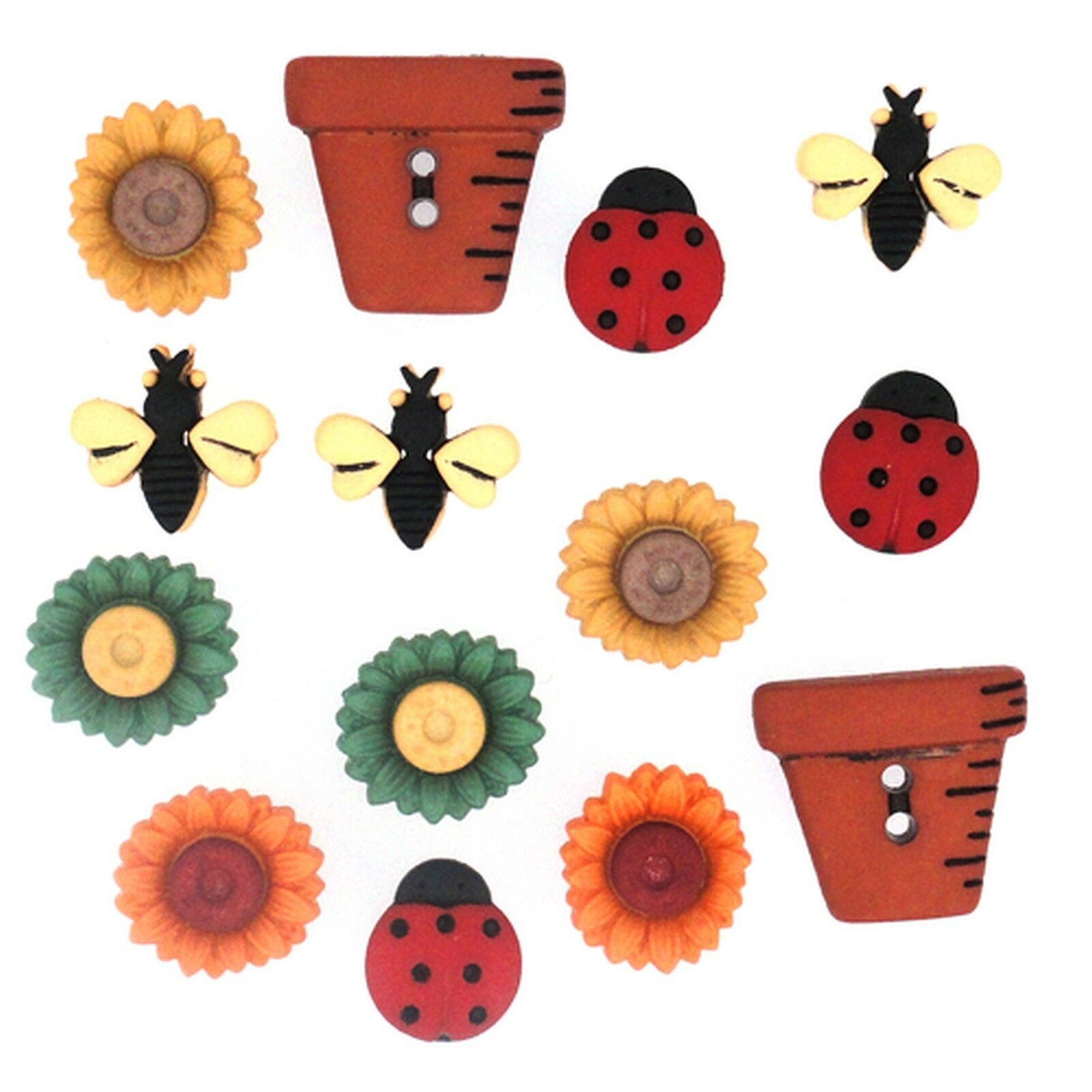 

Dress It Up FALL COLLECTION BUGS BLOOMS Sewing Memory Scrapbooking Buttons