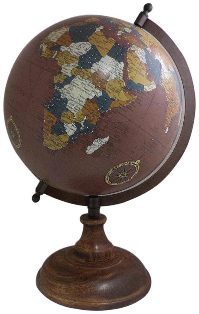 

Earth Ocean Wooden Stand Geography Big Rotating