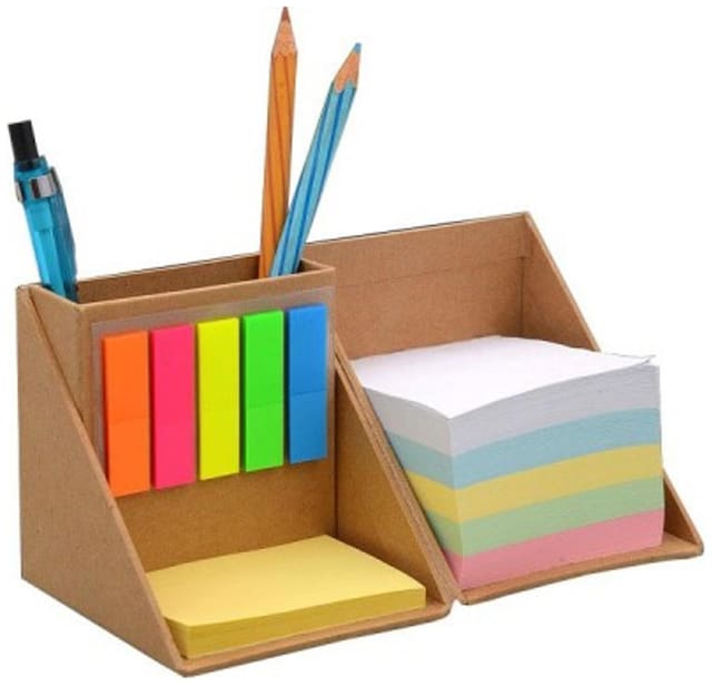 Ek Retail Shop Foldable Cube Card Board Desk Organizer