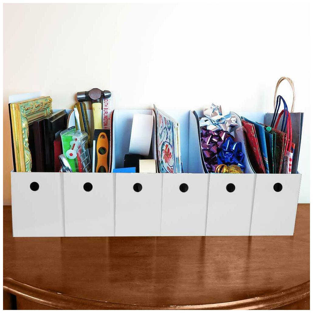 Buy Evelots Magazine File Holder Organizer Full 4 Inch Wide White