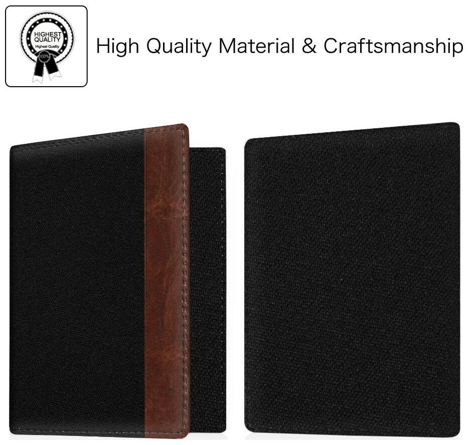 

Fabric Passport Holder Cover RFID Blocking Passport Case Travel Wallet