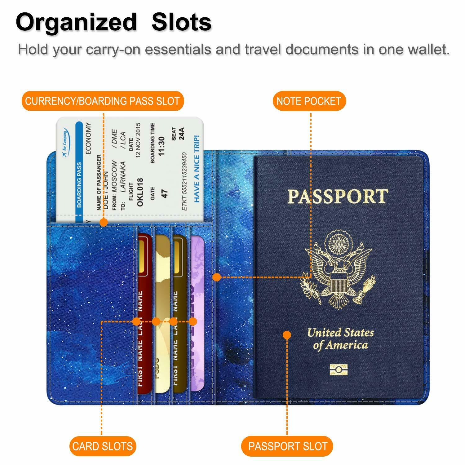 

Fintie Slim Travel Wallet Passport Holder RFID Blocking Cards Case Cover Slot