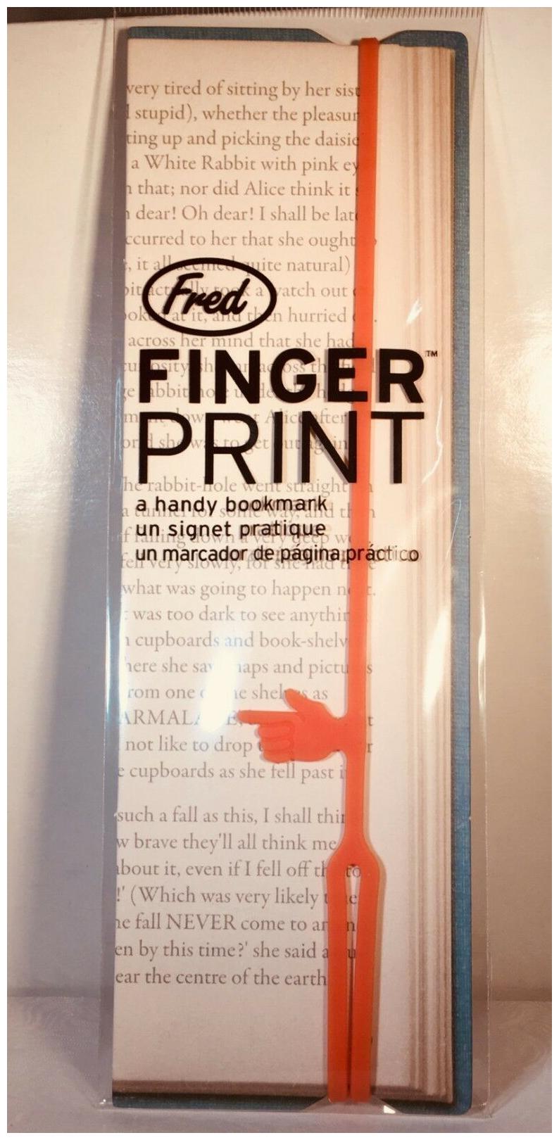 

FRED FINGER PRINT HANDY BOOKMARK ORANGE COLLECTIBLE RARE