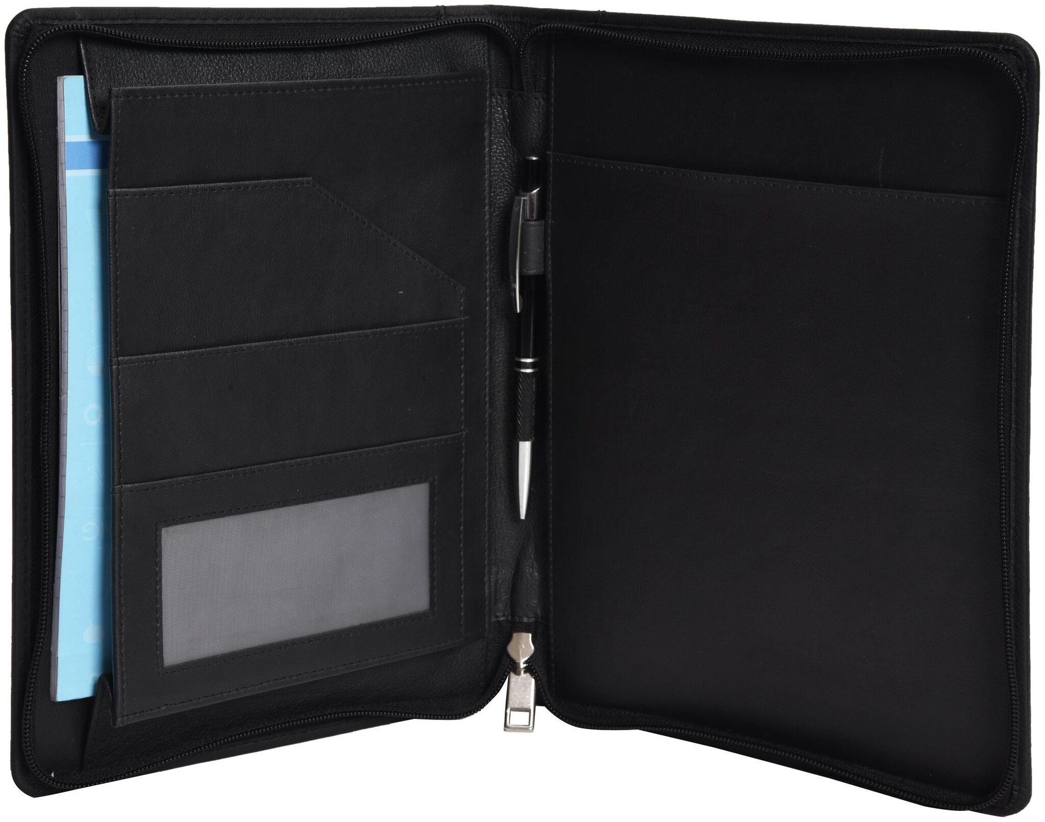 

FT GENUINE LEATHER BLACK COLOR DOCUMENT FILE HOLDER FOR MEN WOMEN